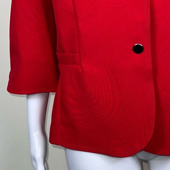R&K Originals Vintage Cropped Red Power Blazer - Picture 3 of 12